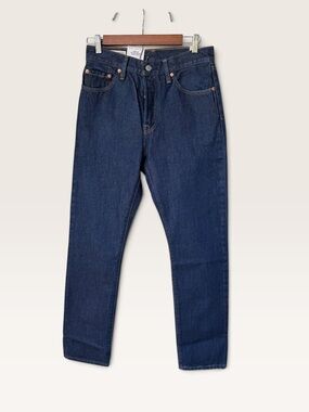 NWT Levi's 501 Original Style Straight Leg Jeans Dark Rinse Raw Look Denim 27x32